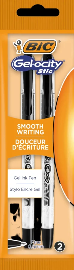Bic Gelocity Stic Geelikyna Musta 2Kpl