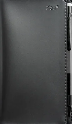 Burde Kalenteri 2024 Plan Musta Keinonahka (Kaksikielinen)