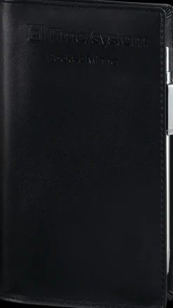 Fickkalender Time System Minne Svart 2024