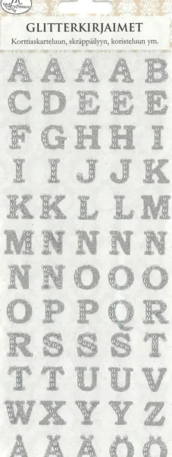 J.K. Primeco Glitterkirjaimet Hopea 1Ark/Pkt