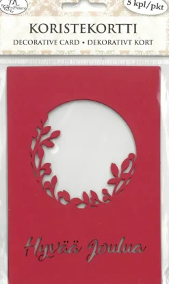 J.K. Primeco Koristekortti Koynnos Ja Teksti Punainen 5 Kpl