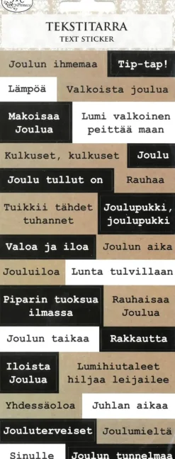 J.K. Primeco Tekstitarra Joulusanonnat Musta-Natur