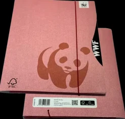 Kulmalukkokansio Wwf A4 Kuminauhalla