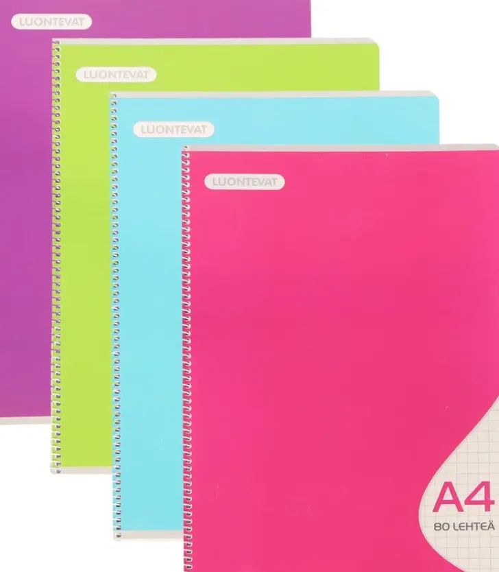 Luontevat Color Kierrevihko A4 7X7Mm Ruudutus 80 Lehtea