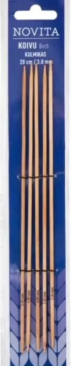 Novita Sukkapuikko Kulmikas 20Cm - 3 Mm Koivu