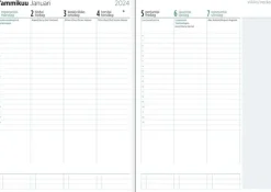 Poytakalenteri Color A5, Vihrea